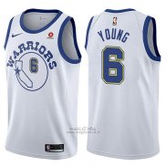 Maglia Golden State Warriors Nick Young #6 Hardwood Classic 2017-18 Bianco
