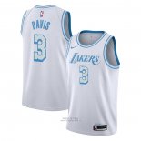 Maglia Los Angeles Lakers Anthony Davis #3 Citta 2020-21 Bianco