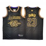 Maglia Los Angeles Lakers LeBron James #23 Black Mamba Nero