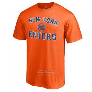 Maglia Manica Corta New York Knicks Arancione