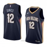 Maglia New Orleans Pelicans Jalen Jones #12 Icon 2018 Blu
