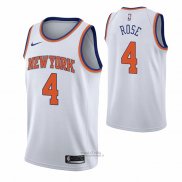Maglia New York Knicks Derrick Rose #4 Association Bianco