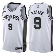 Maglia San Antonio Spurs Tony Parker #9 2017-18 Bianco