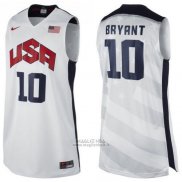 Maglia USA 2012 Kobe Bryant #10 Bianco