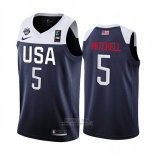 Maglia Usa Donovan Mitchell #5 2019 FIBA Basketball USA Cup Blu