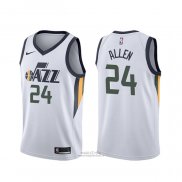 Maglia Utah Jazz Grigioson Allen #24 Association Bianco