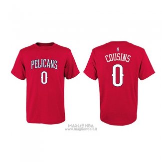 Maglia Manica Corta Demarcus Cousins New Orleans Pelicans Rosso2