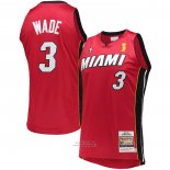 Maglia Miami Heat Dwyane Wade #3 Mitchell & Ness 2005-06 Autentico Rosso