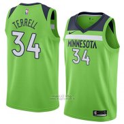 Maglia Minnesota Timberwolves Jared Terrell #34 Statement 2018 Verde