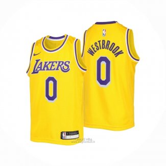 Maglia Bambino Los Angeles Lakers Russell Westbrook #0 Icon 2022-23 Giallo