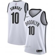 Maglia Brooklyn Nets Ben Simmons #10 Association 2020 Bianco