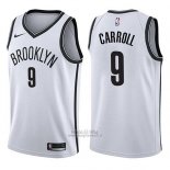 Maglia Brooklyn Nets Demarre Carroll #9 Association 2017-18 Bianco