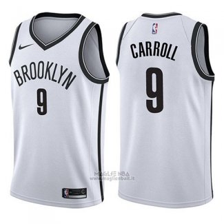 Maglia Brooklyn Nets Demarre Carroll #9 Association 2017-18 Bianco