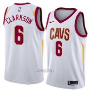 Maglia Cleveland Cavaliers Jordan Clarkson #6 Association 2018 Bianco