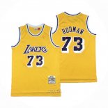 Maglia Los Angeles Lakers Dennis Rodman #73 Mitchell & Ness 1998-99 Giallo