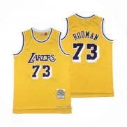 Maglia Los Angeles Lakers Dennis Rodman #73 Mitchell & Ness 1998-99 Giallo