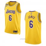 Maglia Los Angeles Lakers LeBron James #6 Icon 2022-23 Giallo