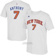 Maglia Manica Corta Carmelo Anthony New York Knicks Bianco