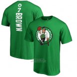 Maglia Manica Corta Jaylen Brown Boston Celtics Verde