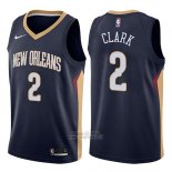 Maglia New Orleans Pelicans Ian Clark #2 Icon 2017-18 Blu