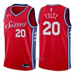 Maglia Philadelphia 76ers Markelle Fultz #20 2017-18 Rosso