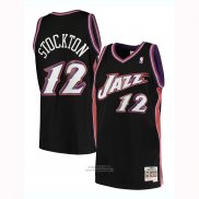Maglia Utah Jazz John Stockton #12 Hardwood Classics 1998-99 Nero