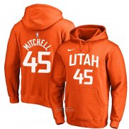 Felpa con Cappuccio Donovan Mitchell Utah Jazz Arancione 2019-20 Citta