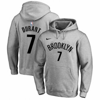 Felpa con Cappuccio Kevin Durant Brooklyn Nets 2019-20 Grigio2