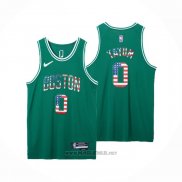 Maglia Boston Celtics Jayson Tatum #0 75th Bandera Edition Verde
