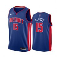 Maglia Detroit Pistons J. Cole #15 Icon Blu