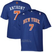 Maglia Manica Corta Carmelo Anthony New York Knicks Blu