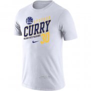 Maglia Manica Corta Stephen Curry Golden State Warriors Bianco Player Performance