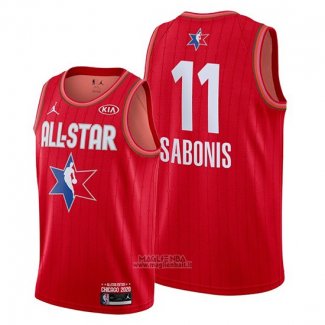 Maglia All Star 2020 Indiana Pacers Domantas Sabonis #11 Rosso