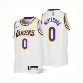 Maglia Bambino Los Angeles Lakers Russell Westbrook #0 Association 2022-23 Bianco