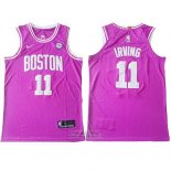 Maglia Boston Celtics Kyrie Irving #11 Anniversario Rosa