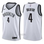 Maglia Brooklyn Nets Jahlil Okafor #4 Association 2017-18 Bianco