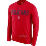 Maglia Manica Lunga New Orleans Pelicans Rosso Practice Legend Performance