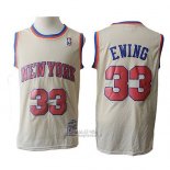 Maglia New York Knicks Patrick Ewing #33 Retro Crema
