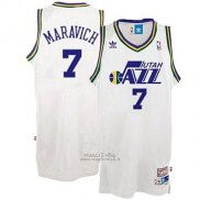 Maglia Utah Jazz Pete Maravich #7 Retro Bianco