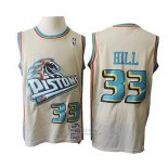 Maglia Detroit Pistons Grant Hill #33 Retro Crema