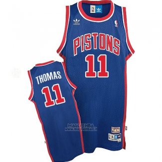 Maglia Detroit Pistons Isiah Thomas #11 Throwback Blu