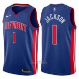 Maglia Detroit Pistons Reggie Jackson #1 Icon 2017-18 Blu