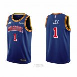 Maglia Golden State Warriors Damion Lee #1 75th Anniversary Blu