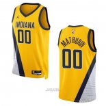 Maglia Indiana Pacers Bennedict Mathurin #00 Statement 2022-23 Giallo