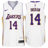 Maglia Los Angeles Lakers Brandon Ingram #14 2017-18 Bianco