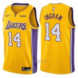 Maglia Los Angeles Lakers Brandon Ingram #14 2017-18 Giallo