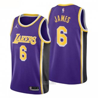 Maglia Los Angeles Lakers LeBron James #6 Statement 2020-21 Viola