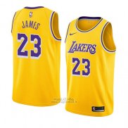 Maglia Los Angeles Lakers Lebron James #23 Icon Giallo