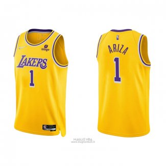 Maglia Los Angeles Lakers Trevor Ariza #1 75th Anniversary 2021-22 Giallo