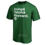 Maglia Manica Corta Boston Celtics Verde Kyrie Irving & Jayson Tatum & Gordon Hayward